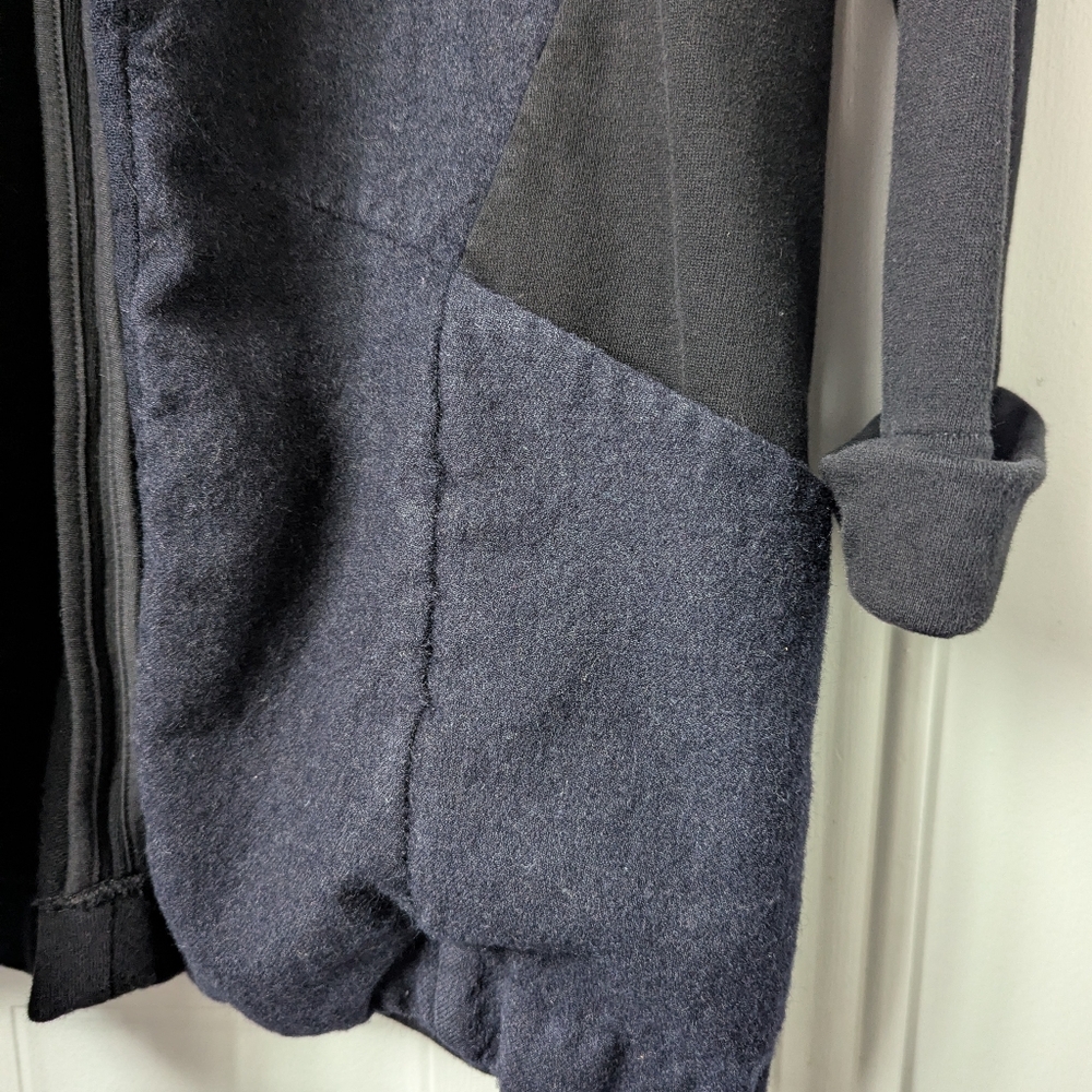 Black And Navy Open Front Blazer - S - Picture 5 of 9